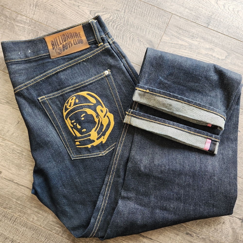 Billionaire Boys Club Mens Smart Cut Astronaut Dark Wash Jeans Blue Sz 38